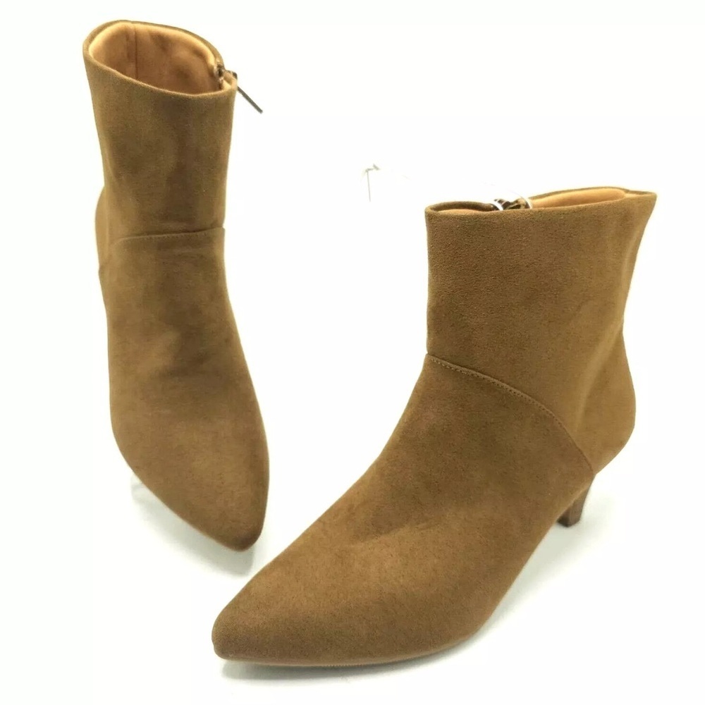 NWT Universal Thread Frances Brown Suede Ankle Boots Size 9.5 - Picture 3 of 12